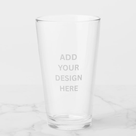 Create Your Own Custom Design 16oz Glass Tumbler (Voorkant)