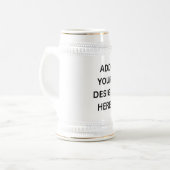 Create Your Own Custom Design 22oz White and Gold  Bierpul (Voorkant links)