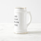 Create Your Own Custom Design 22oz White and Gold  Bierpul (Voorkant rechts)