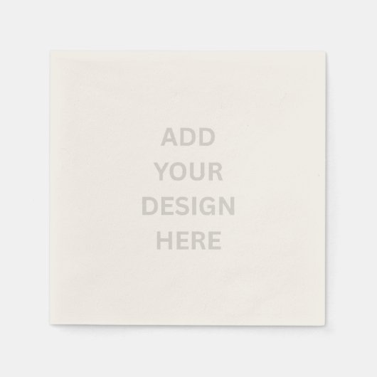 Create Your Own Custom Design Ecru Cocktail Paper  Servet (Voorkant)