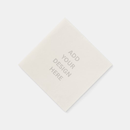 Create Your Own Custom Design Ecru Cocktail Paper  Servet (Hoek)