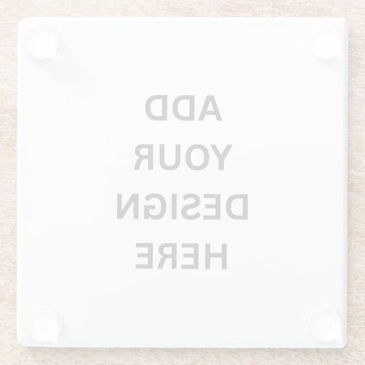 Create Your Own Custom Design Glass Coaster Glazen Onderzetter (Achterkant)