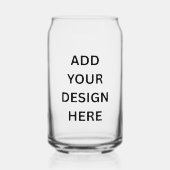 Create Your Own Custom Design Printed Can Glass Blikvorm Glas (Voorkant)