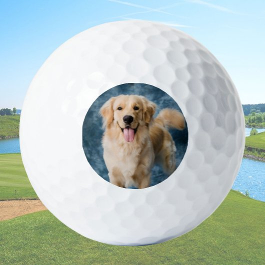 Create Your Own Custom Dog Pet Photo Golfballen