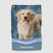 Create Your Own Custom Dog Photo Upload Golf Towel Golfhanddoek (Voorkant)