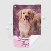 Create Your Own Custom Dog Photo Upload Golf Towel Golfhanddoek (Insitu)