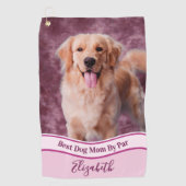 Create Your Own Custom Dog Photo Upload Golf Towel Golfhanddoek (Voorkant)