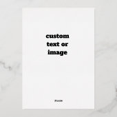 Create Your Own Custom Foil Invitations - Design Folie Uitnodiging (Achterkant)