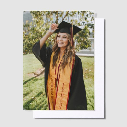 Create Your Own Custom Graduate Photo Vellum Uitnodigingen (Offset)