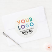 Create Your Own Custom Logo Business Social Media  Ronde Sticker (Envelop)