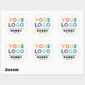 Create Your Own Custom Logo Business Social Media  Ronde Sticker (Vel)