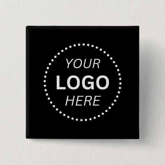 Create Your Own Custom Logo Design 2'' Square Vierkante Button 5,1 Cm (Voorkant)