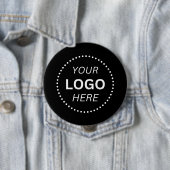 Create Your Own Custom Logo Design 4'' Round Ronde Button 4,0 Cm (In situ)