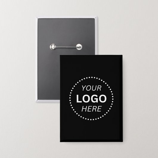 Create Your Own Custom Logo Design Rectangle Button (Voorkant / Achterkant)