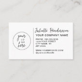 Create Your Own Custom Logo Photo Elegant Business Visitekaartje (Voorkant)