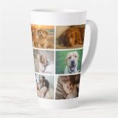 Create your own custom made 9 photo personalized latte mok (Rechterhoek)