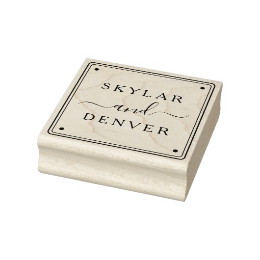 Create Your Own Custom Minimalist Couple's Names Rubberstempel (Stempel)