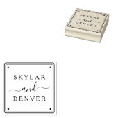 Create Your Own Custom Minimalist Couple's Names Rubberstempel (Gestempeld)