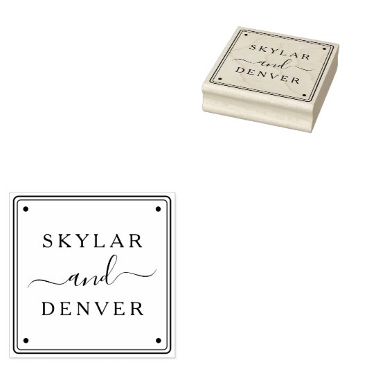 Create Your Own Custom Minimalist Couple's Names Rubberstempel (Gestempeld)