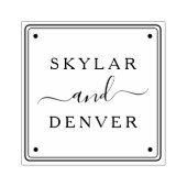 Create Your Own Custom Minimalist Couple's Names Rubberstempel (Afrduk)