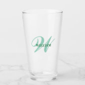 Create Your Own Custom Monogram And Name Green Glas (Voorkant)