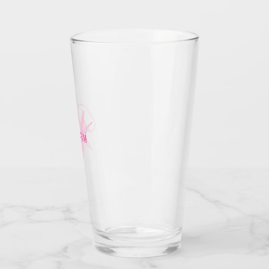 Create Your Own Custom Monogram And Name Pink Glas (Links)