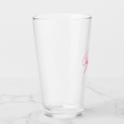Create Your Own Custom Monogram And Name Pink Glas (Rechts)