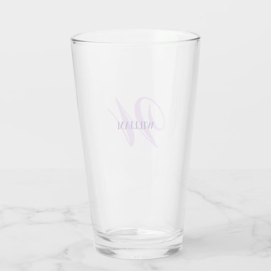 Create Your Own Custom Monogram And Name Purple Glas (Achterkant)