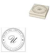 Create Your Own Custom Monogram & Ivy Bookplate Rubberstempel (Gestempeld)