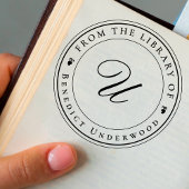 Create Your Own Custom Monogram & Ivy Bookplate Rubberstempel