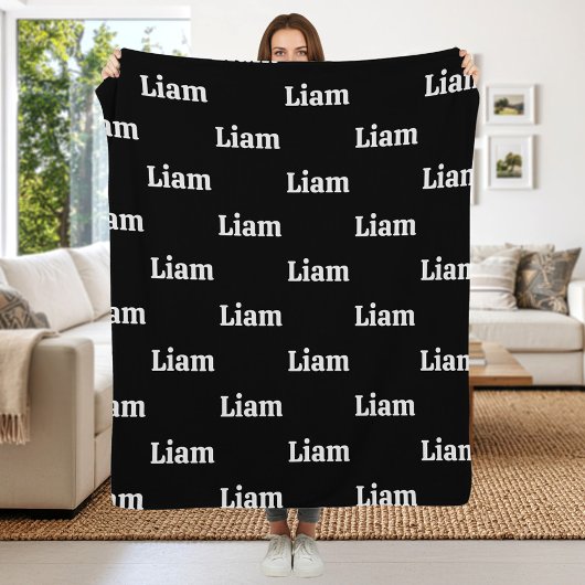 Create Your Own Custom Name Fleece Deken
