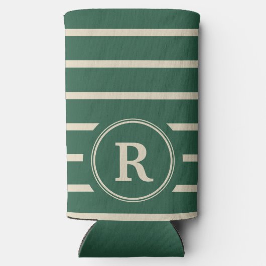 Create Your Own Custom Name Monogram Design Seltzer Blikjeskoeler (Achterkant)