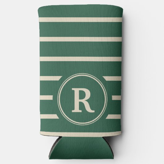 Create Your Own Custom Name Monogram Design Seltzer Blikjeskoeler (Voorkant)