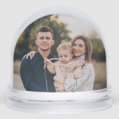 Create your own Custom Personlaized Family Photo Sneeuwbol (Voorkant)