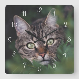 Create Your Own Custom Pet Photo Square Wall Clock Vierkante Klok