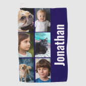 Create your own custom photo men's navy blue golfhanddoek (Voorkant)