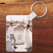 Create Your Own Custom Photo Modern Picture Sleutelhanger (Achterkant)