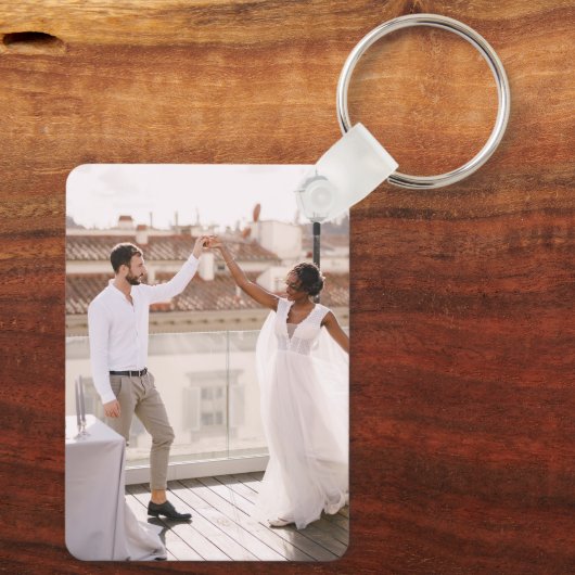Create Your Own Custom Photo Modern Picture Sleutelhanger (Achterkant)