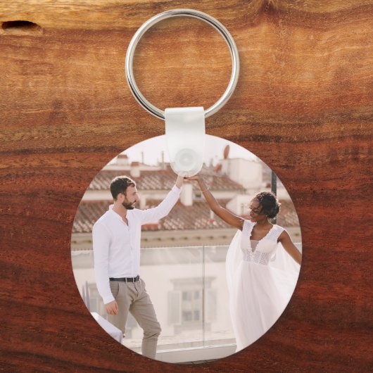 Create Your Own Custom Photo Modern Picture Sleutelhanger (Achterkant)