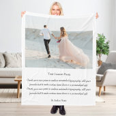 Create Your Own Custom Photo With Poem Fleece Deken