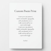 Create Your Own Custom Poem Fotoplaat (voorkant)