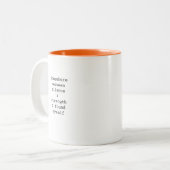 Create Your Own Custom Quote Coffee Mug Tweekleurige Koffiemok (Voorkant links)