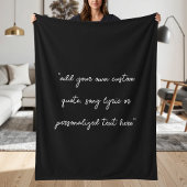 Create Your Own Custom Quote Fleece Deken