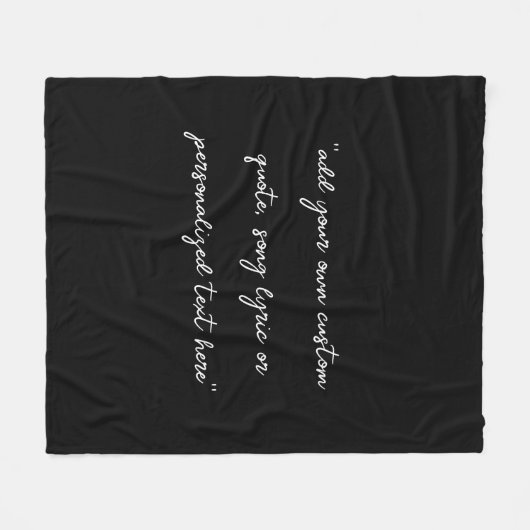 Create Your Own Custom Quote Fleece Deken (Voorkant (Horizontaal))