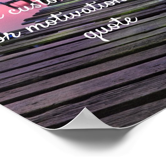 Create Your Own Custom Quote - Pink Sunset Jetty Poster (Hoek)