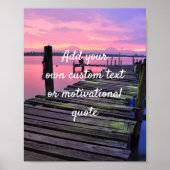 Create Your Own Custom Quote - Pink Sunset Jetty Poster (Voorkant)