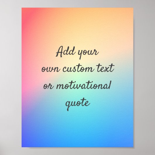 Create Your Own Custom Quote Poster - Rainbow (Voorkant)