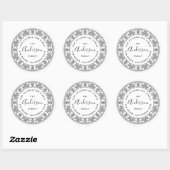 Create Your Own Custom Script Family Name Address Ronde Sticker (Vel)