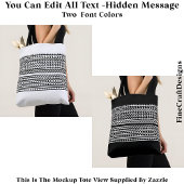 Create Your Own Custom Short Hidden Message 104B Tote Bag