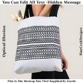 Create Your Own Custom Short Hidden Message 104B Tote Bag